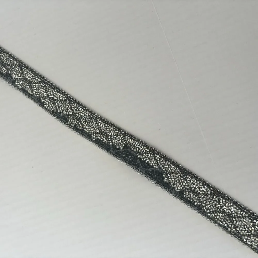 Silver Rhinestone Studded Western Rodeo High Quality Fashion Chic‎ Cowgirl Belt